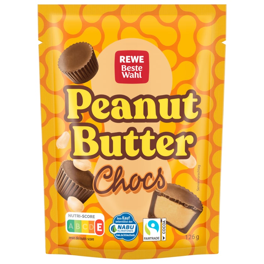 REWE Beste Wahl Peanut Butter Chocs 126g